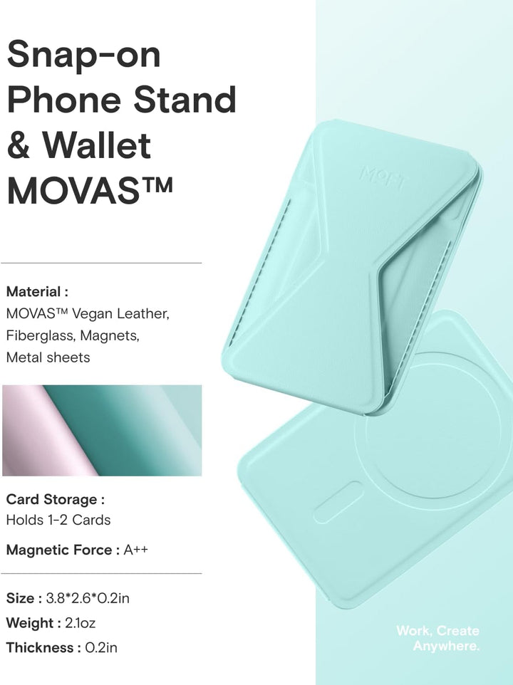 MOFT Magnetischer Wallet Ständer für iPhone 17/16/15/14/13/12 Serie Kompatibel mit MagSafe, MOVAS Ve