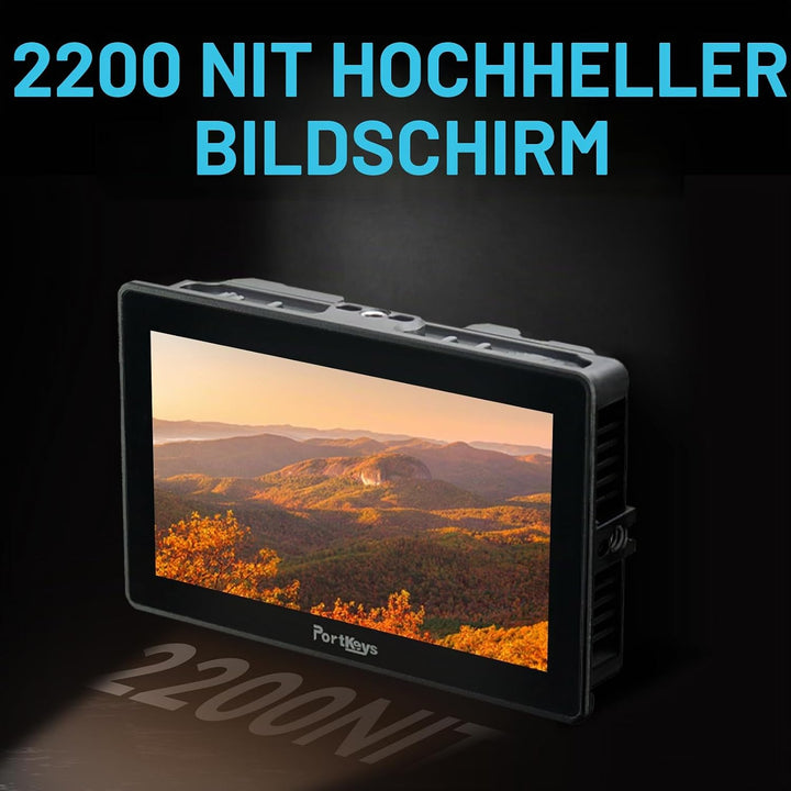 Portkeys BM7IIDS Kabellose Kontrolle Field Kamera Monitor 7" Touchscreen 3G SDI 3D LUT 2200Nit 10bit