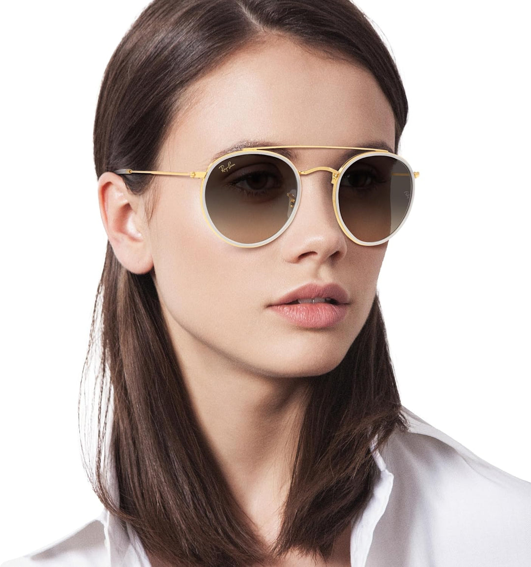Ray-Ban DOUBLE BRIDGE RB 3647N Legend Gold/Grey Shaded 51/22/145 Unisex Sonnenbrillen