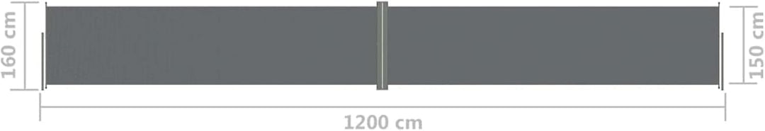 Tidyard Ausziehbare Seitenmarkise, Sichtschutz, Windschutz, Wasserdicht, Sonnenschutz, Markise für B