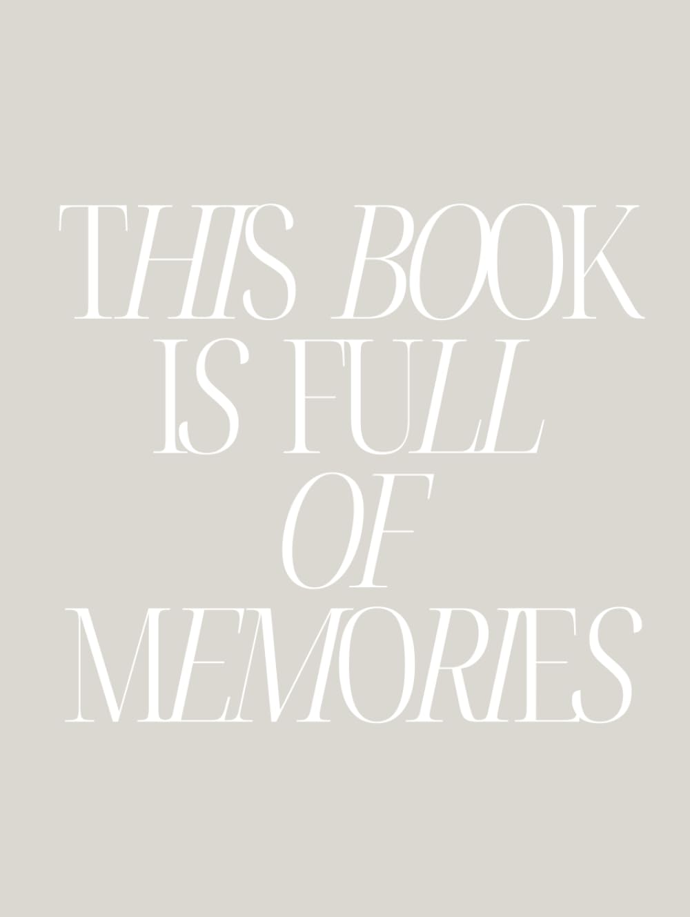 This Book Is Full Of Memories, Gebundenes Buch