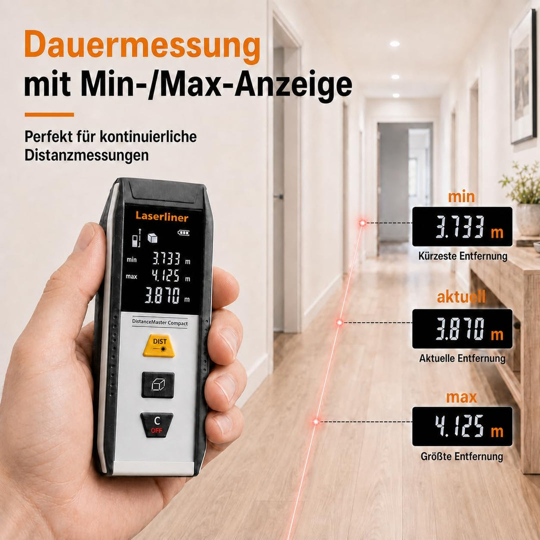 Laserliner Laser Entfernungsmesser DistanceMaster DistanceMaster Compact 30, DistanceMaster Compact