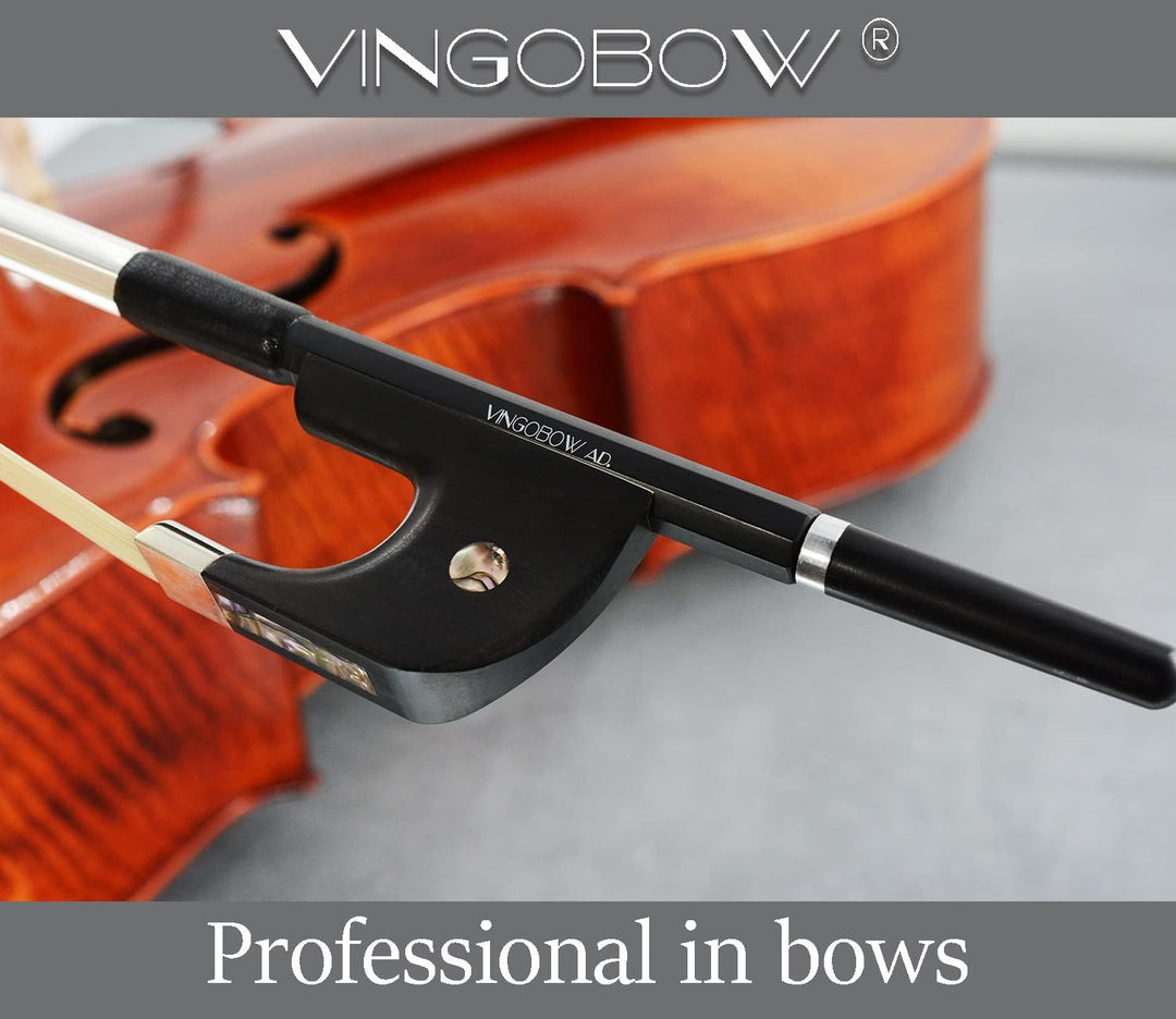 Deutscher Bassbogen Karbonbogen Carbon Bow aufrecht Kontrabassbogen natürliches mongolisches Rosshaa