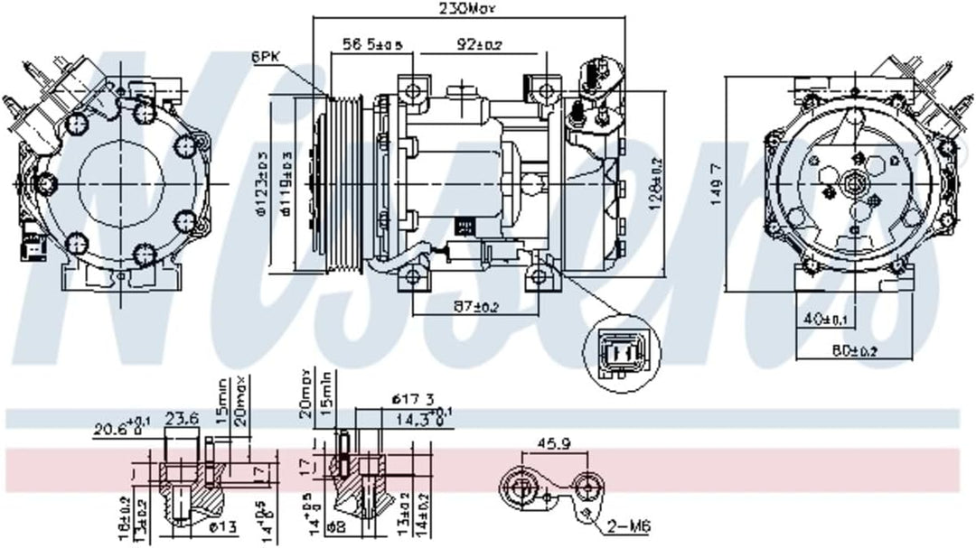 NISSENS 89076 Kompressor, Klimaanlage