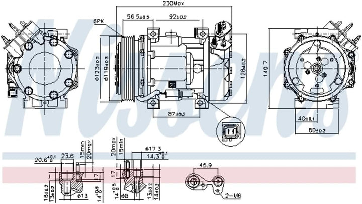 NISSENS 89076 Kompressor, Klimaanlage
