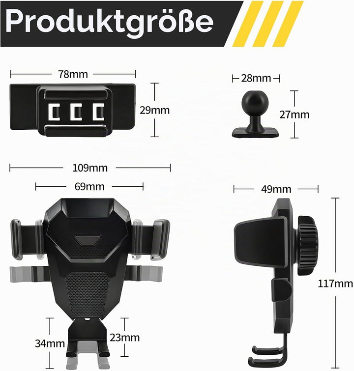 Handyhalterung für VW Tiguan 2010-2019 - Handy Halterung für VW Tiguan, Auto-Handyhalterung für Volk