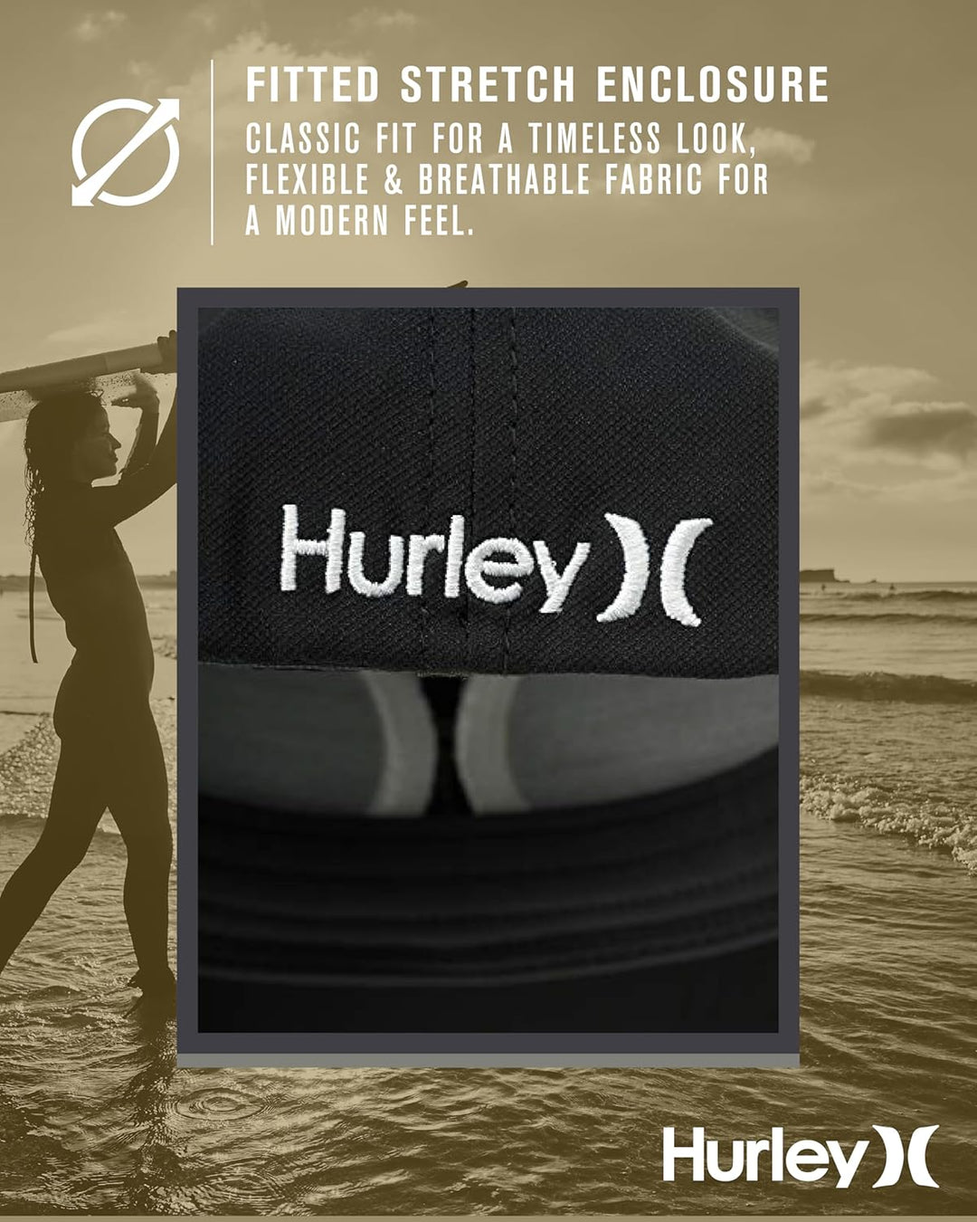 Hurley Damen Baseballkappe M One and Only Hat S-M Schwarz, S-M Schwarz
