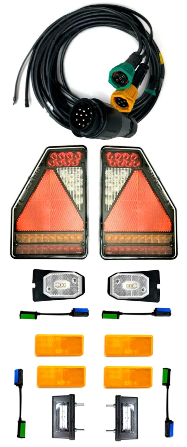 Anhängerbeleuchtung LED Rückleuchte SET Kabel 7 m Kennzeichenbeleuchtung 12V Control Box