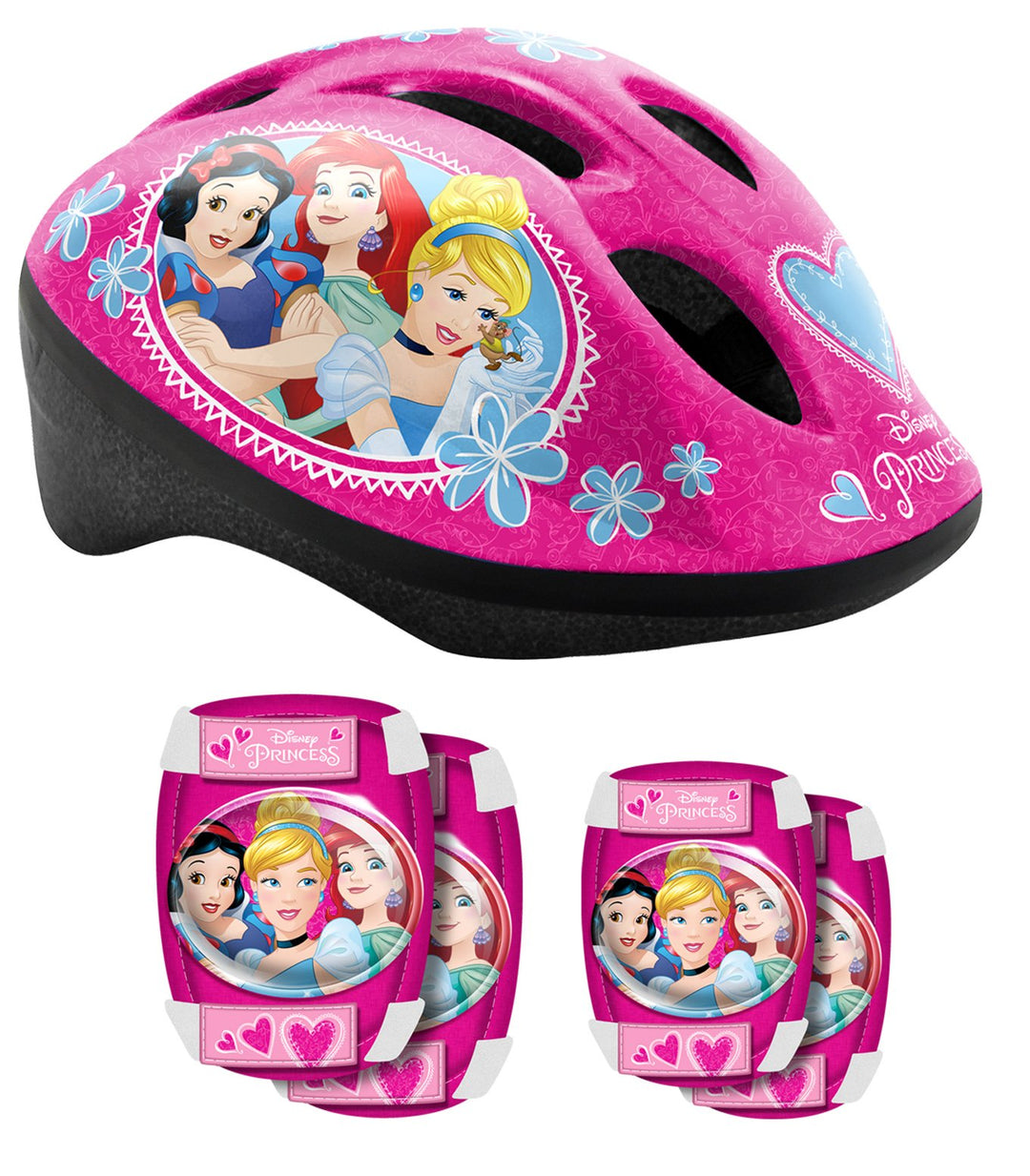 STAMP - HELM mit einstellbaren Tailleneinstellungen + ELLBOGEN und KNIESCHÜTZER - PRINCESS DISNEY PR