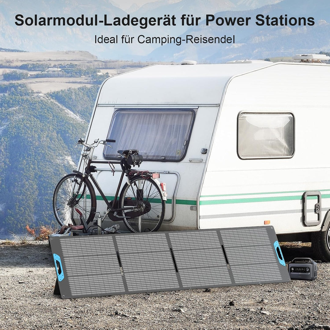 220W Faltbares Solarpanel Monokristallin mit USB-C PD 3.0 & USB-A QC 3.0 | 23,5% Wirkungsgrad & IP67