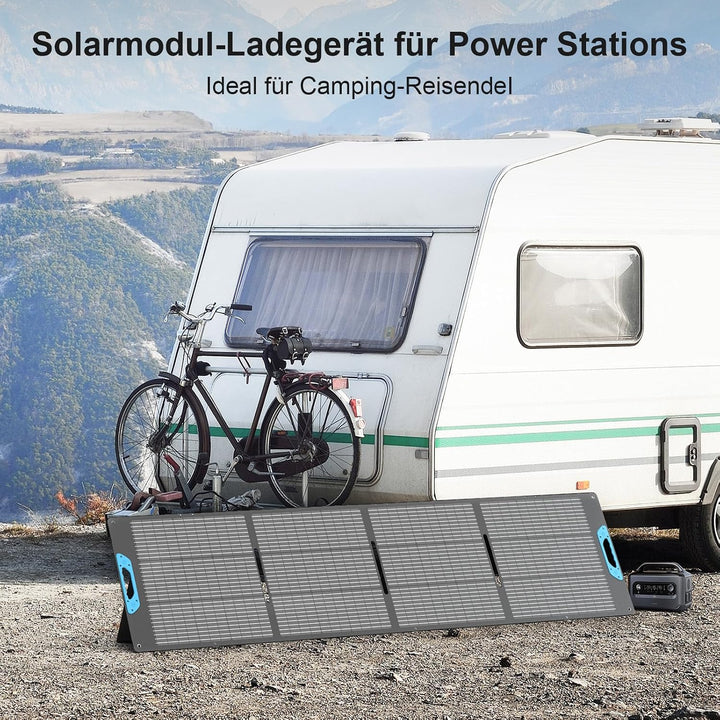 220W Faltbares Solarpanel Monokristallin mit USB-C PD 3.0 & USB-A QC 3.0 | 23,5% Wirkungsgrad & IP67