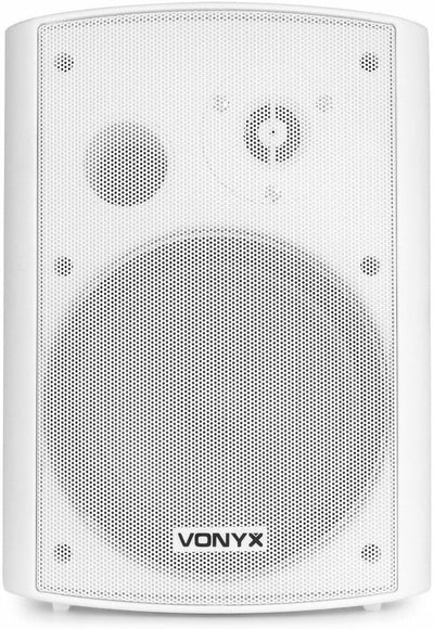 Vonyx ODS65W Wand Lautsprecher Boxen, Set - 120 Watt - 2 Wege In- und Outdoor Wandlautsprecher mit W