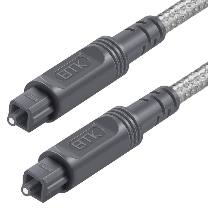 EMK Optisches Kabel Optisches Audiokabel Digital Toslink Kabel Spdif Kabel Kompatibel mit TV, Soundb