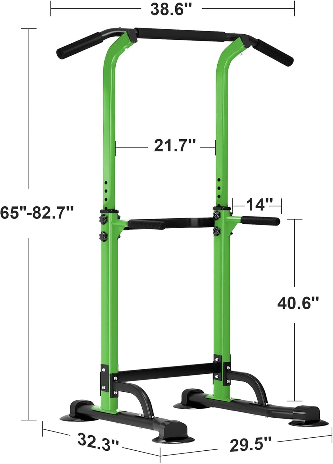 SogesHome Klimmzugstange Power Tower Übung Euipment für Zuhause Fitnessstudio Dip Station Höhenverst