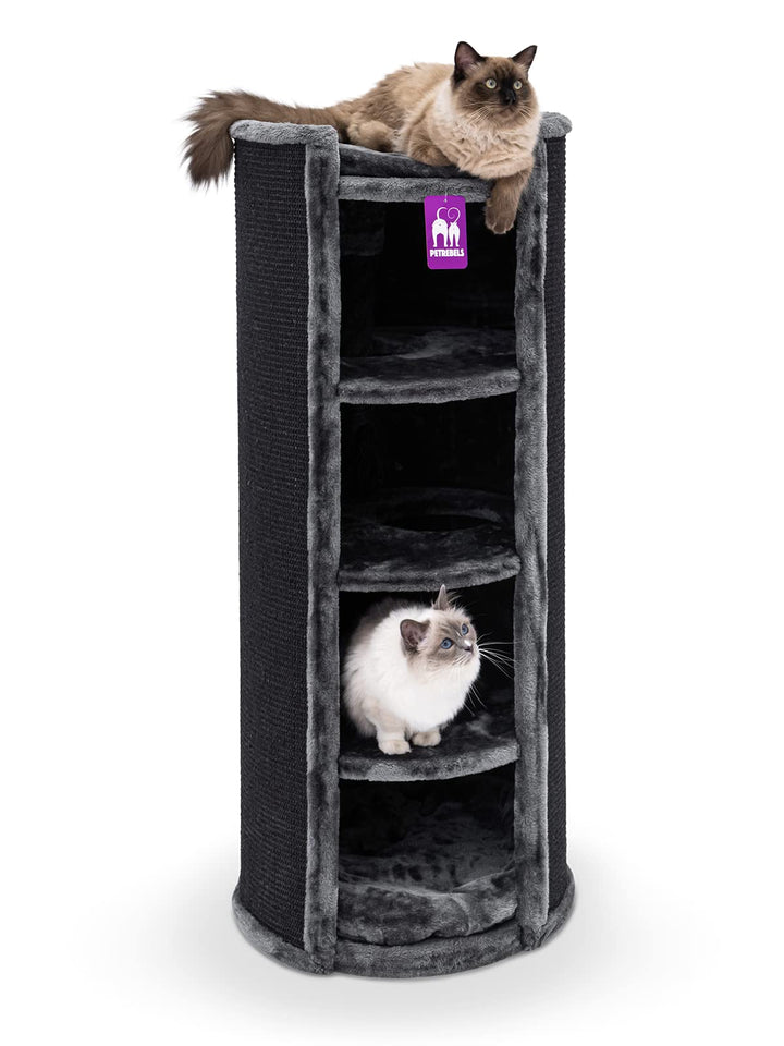 Petrebels Kratztonne XXL Superdome 120 cm hoch, Ø 50 cm, Design Kratztonne für grosse Katzen, extra