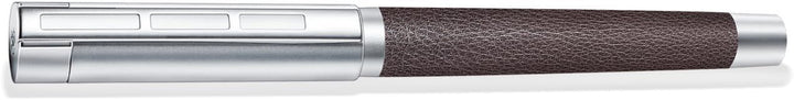 STAEDTLER Initium Corium Tintenroller, braunes Leder, M, schwarz, Made in Germany, mit edler Geschen