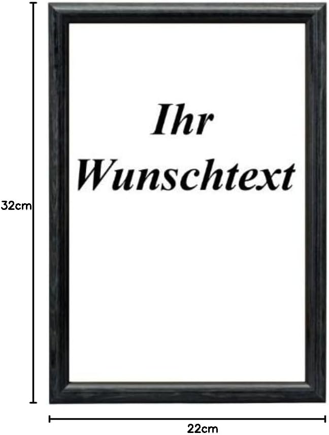 Japanische Kalligraphie KAMPFGEIST Original handgeschrieben Japan Kalligrafie in Holzrahmen Schwarz