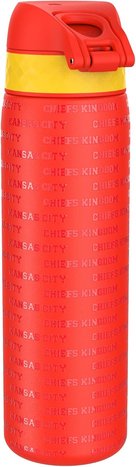 ion8 NFL Edelstahl-Trinkflasche, Auslaufsicher, Einhandöffnung, Sichere Verriegelung, Spülmaschinenf