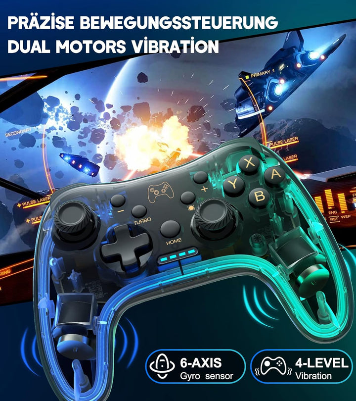 Wireless Switch Controller für Switch/Lite/OLED Konsole,Switch Controller mit Präzise Bewegungssteue