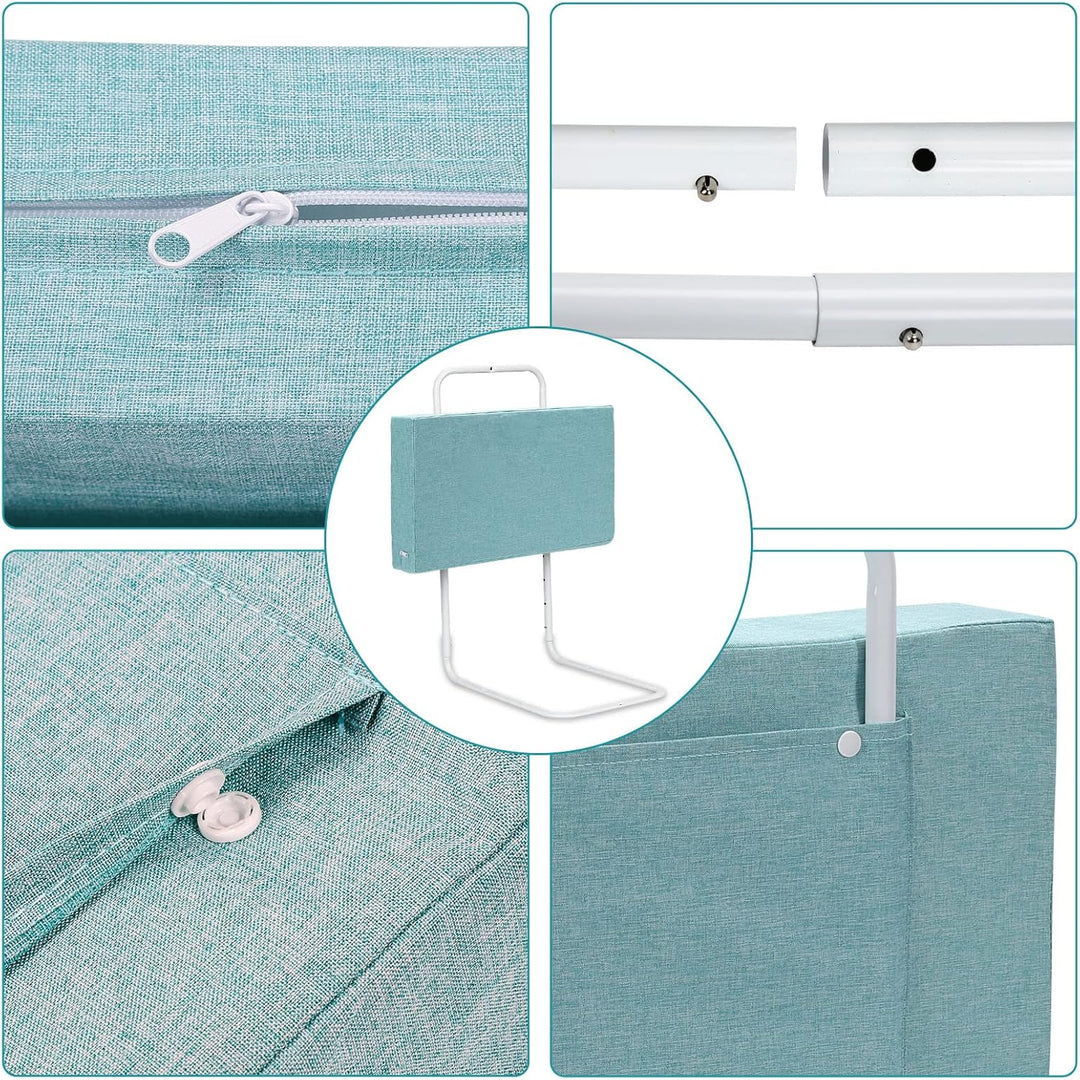 Ikodm Bettgitter 3x60cm rausfallschutz Bett,Bettschutzgitter für Kinder 5-Loch Höhenverstellbar Bett