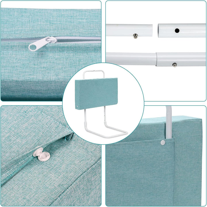 Ikodm Bettgitter 60cm rausfallschutz Bett,Bettschutzgitter für Kinder 5-Loch Höhenverstellbar Bett R