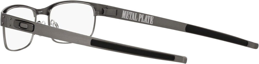 Oakley Herren Metallplatte Korrekturbrillenrahmen, Gebürstetes Chrom/Demo-Linse