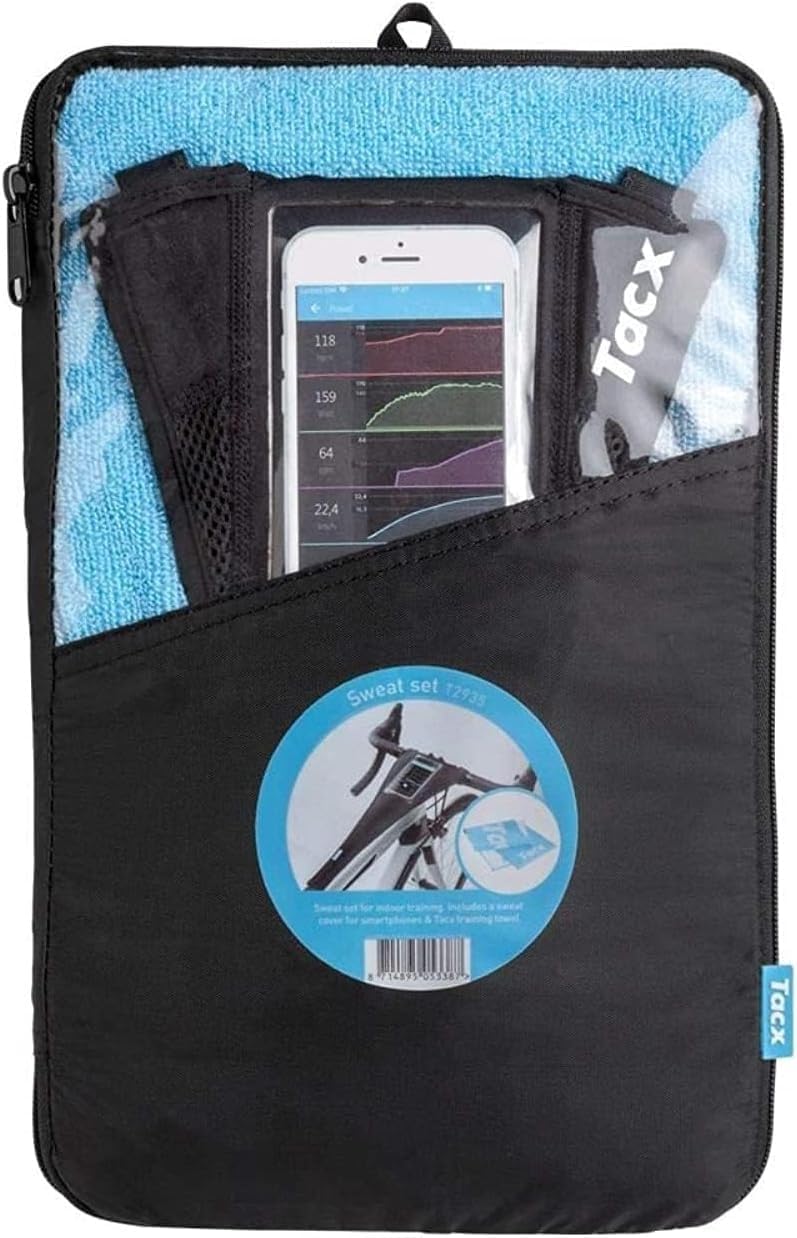 Tacx Unisex-Adult Set (T2935) für Smartphone (Schweiss und Abdeckung), Schwarz, Einheitsgrösse