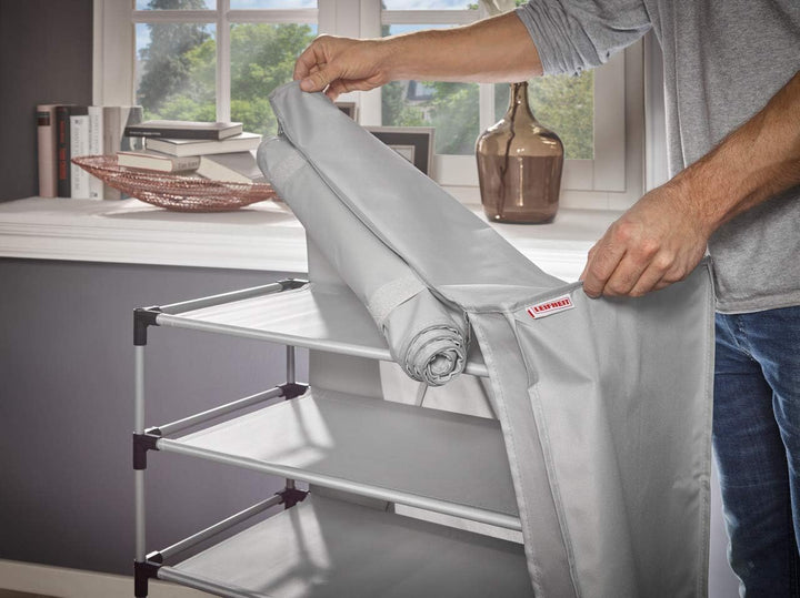 Leifheit Schuhschrank für staubfreie und geschütze Schuhe, extra stabiles Schuhregal mit flexiblen S