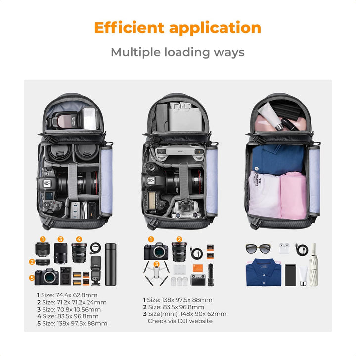 K&F CONCEPT Kamera-Umhängetasche, Wasserdichte Kameratasche, Fotografie tägliche Reise Camera Bag,Ta