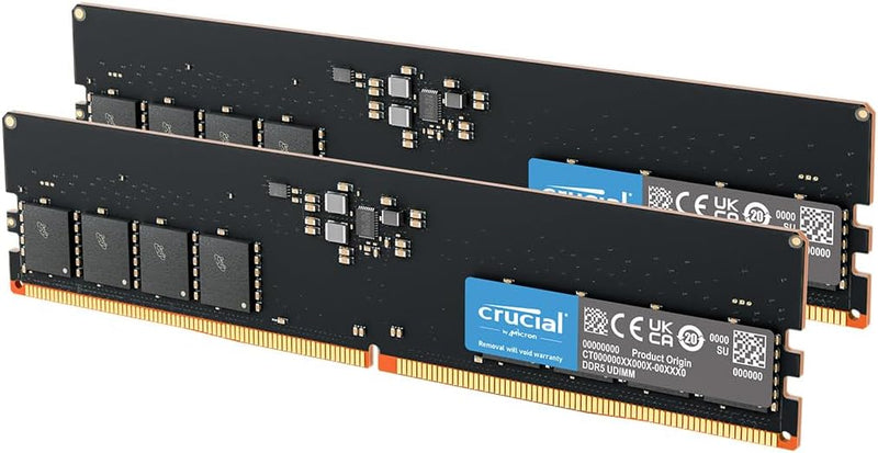 Crucial RAM 16GB Kit (2x8GB) DDR5 5200MHz (oder 4800MHz) Desktop Arbeitsspeicher CT2K8G52C42U5 16GB