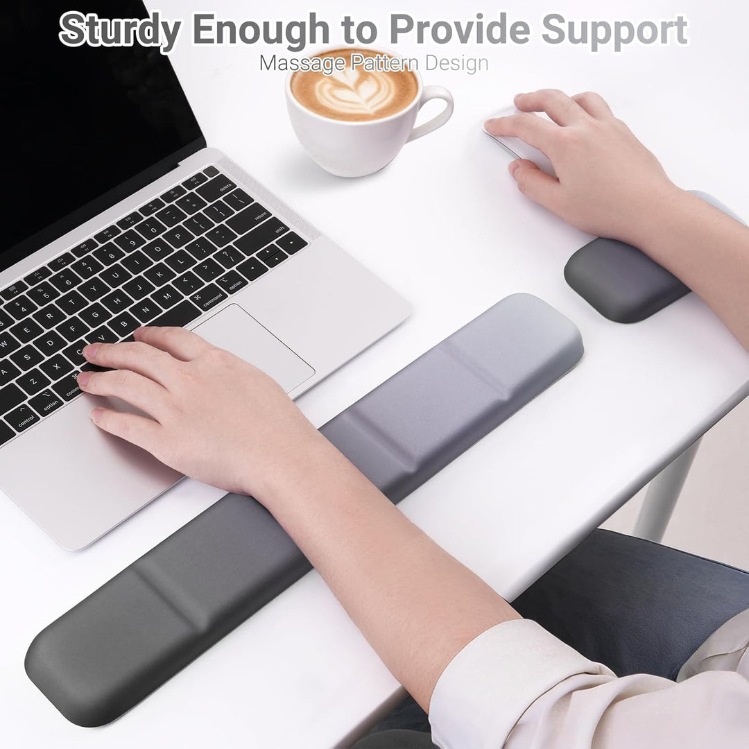MOSISO Handballenauflage, Ergonomische Wrist Rest zur Entlastung Des Handgelenks mit PU Leder Memory