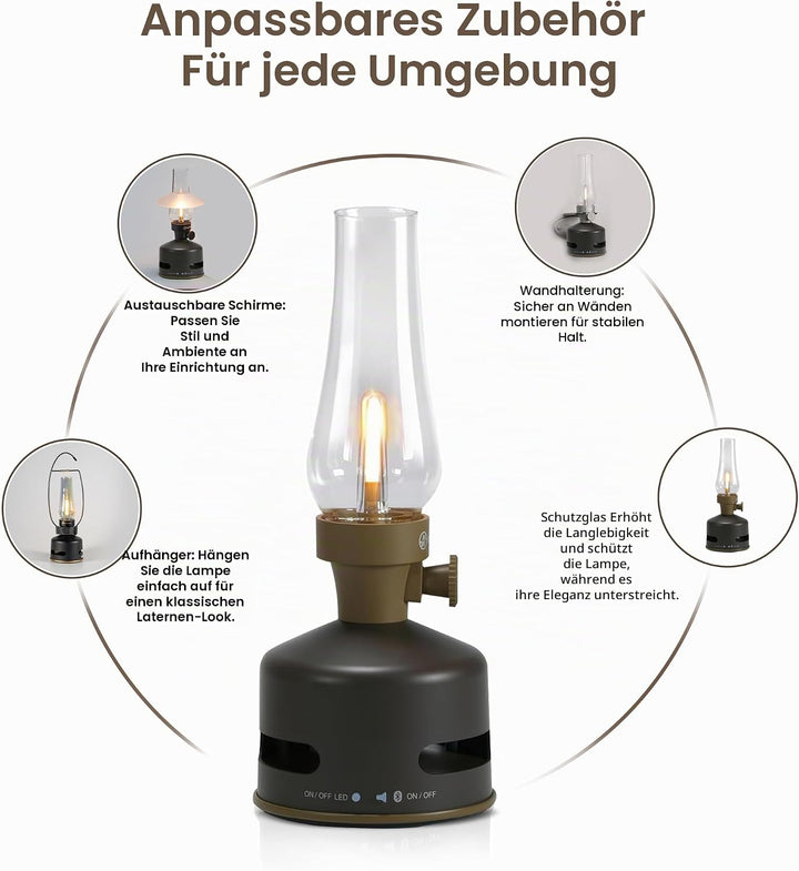 MoriMori Design-Leuchte mit Lautsprecher - (choco-brown), Choco-brown