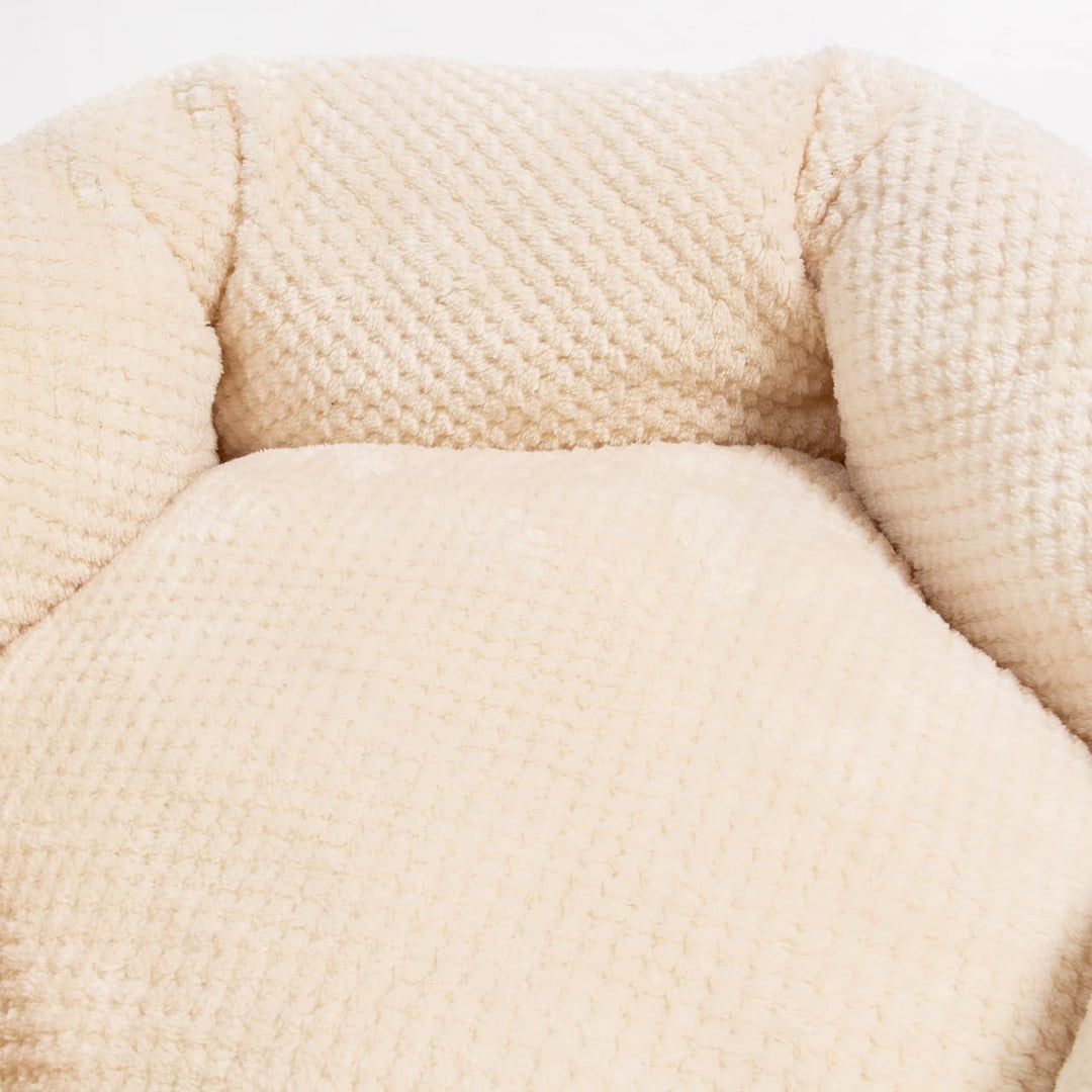 Wallace & Jones | Katzenbett beige Cloey - gemütliches Katzenkörbchen kleine und grosse Katzen | sty