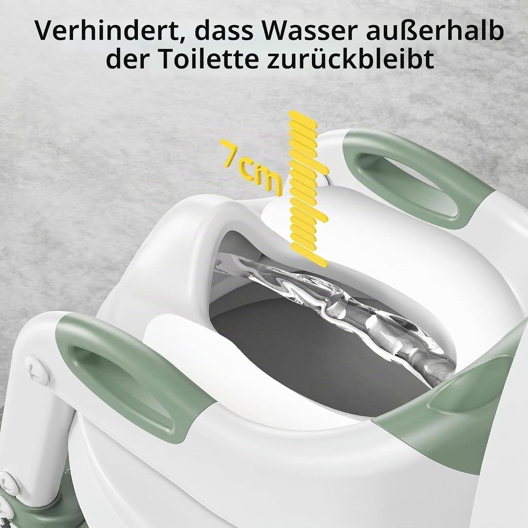 Toilettensitz Kinder mit Treppe, Upgraded WC Aufsatz für Kinder für Jungen und Mädchen, 2-in-1 Toile