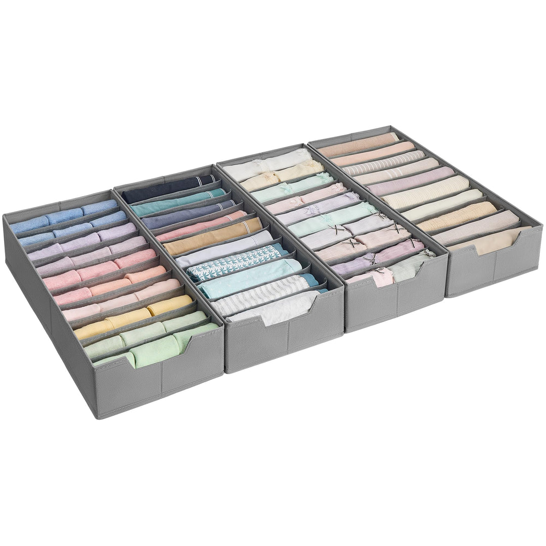 SONGMICS Unterwäsche-Organizer 4er Set, Schubladen-Organizer für IKEA PAX Kleiderschrank, mit Trennw
