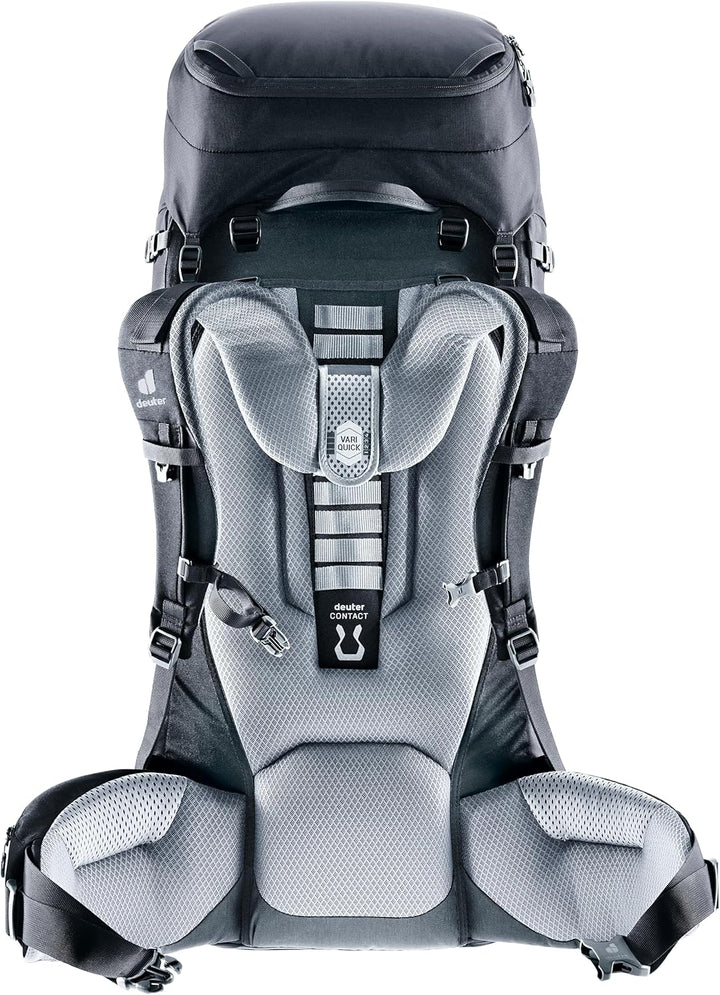 deuter Herren Voyager 65+10 Reiserucksack (1er Pack) 65+10 L Schwarz, 65+10 L Schwarz