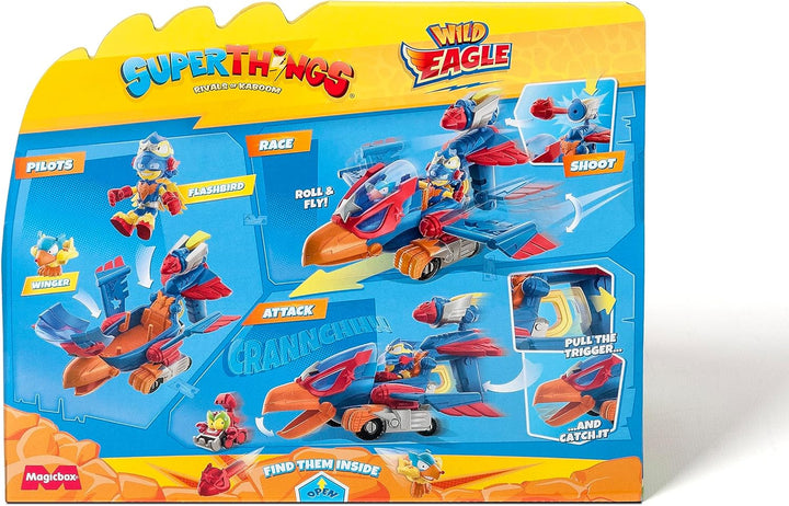SUPERTHINGS Wild Eagle - SuperThings Adlerflugzeug inkl. 1 Wild Kid und 1 Wild SuperThing Held Exclu