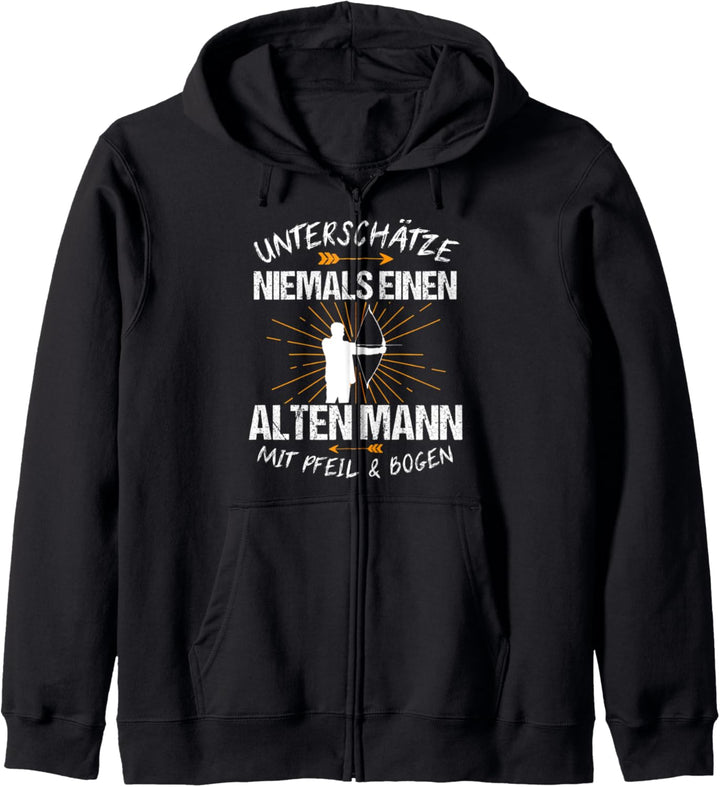 Bogenschiessen Bogensport Bogenschütze Pfeil Geschenk Kapuzenjacke