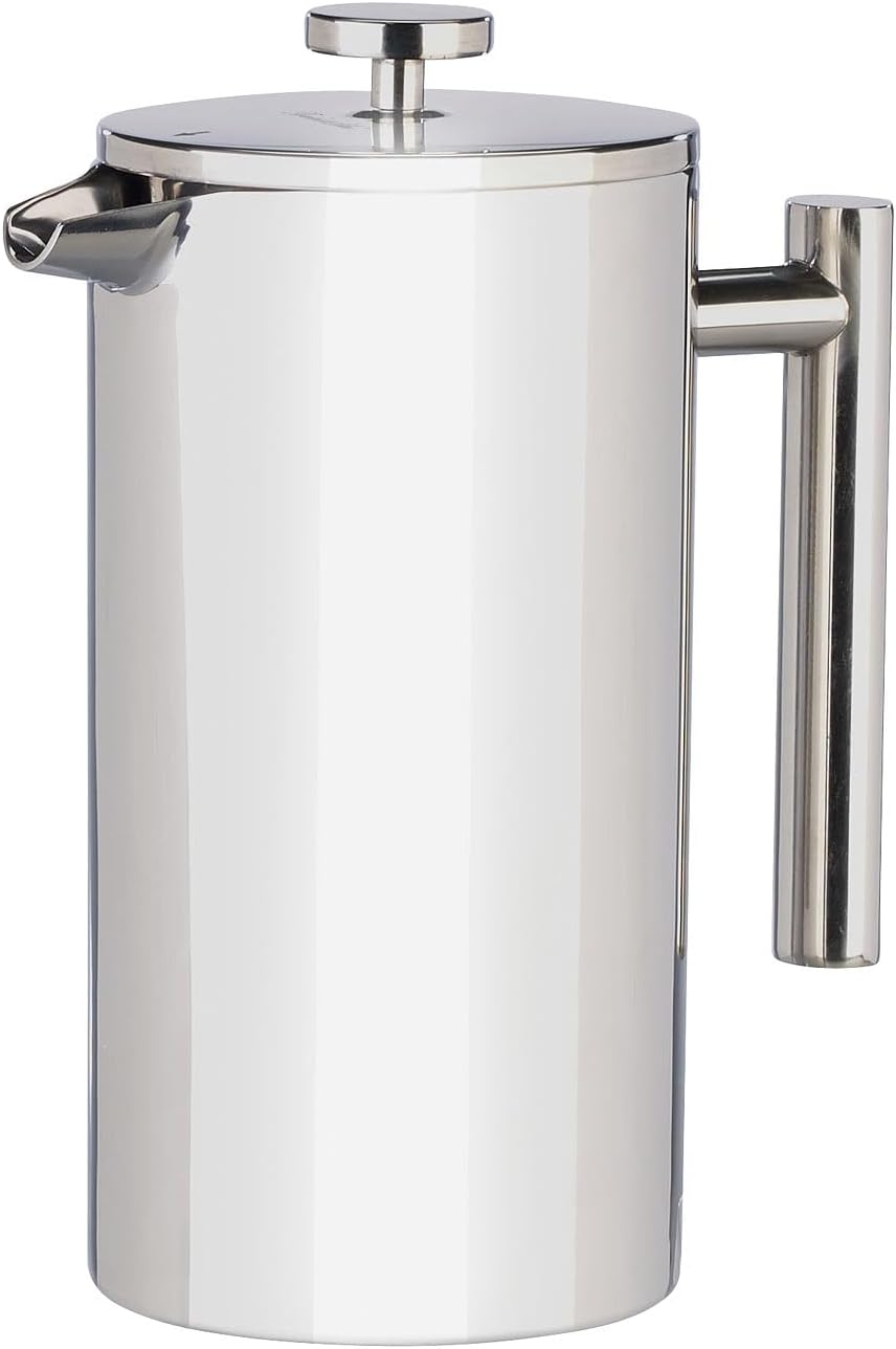 Rosenstein &amp; Söhne Frenchpress-Kanne: 2er Set French-Press, 1,5 Liter, doppelwandig, Edelstahl (Fren
