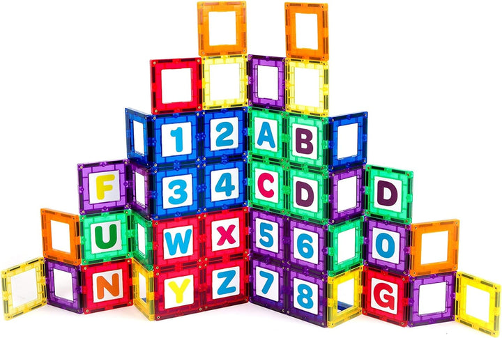 Playmags Magnetischer Baukasten (36 Stück Magnetic Fliesen Gebäude Set)