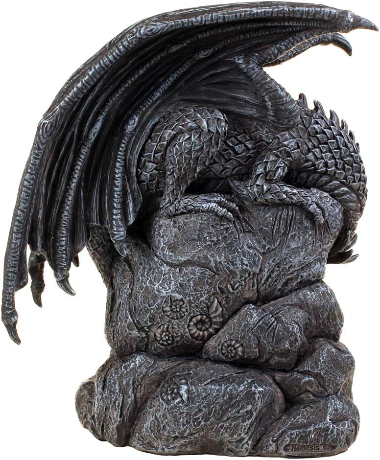 Nemesis Now Dragon Pool Backflow Incense Burner 19cm Black Räuchergefäss Drachenbecken, 19 cm, Schwa
