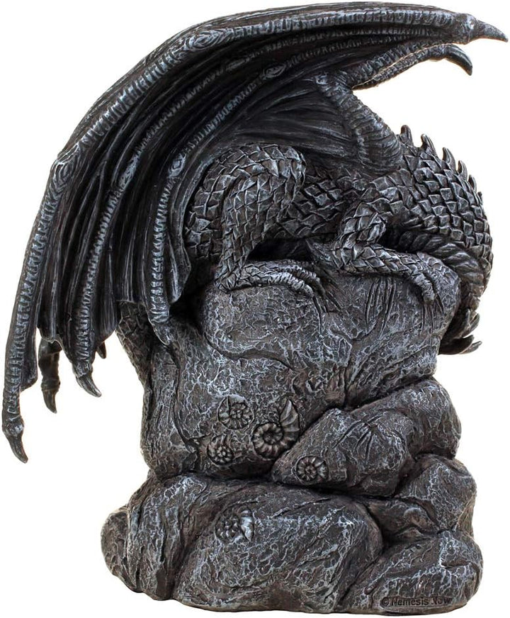 Nemesis Now Dragon Pool Backflow Incense Burner 19cm Black Räuchergefäss Drachenbecken, 19 cm, Schwa
