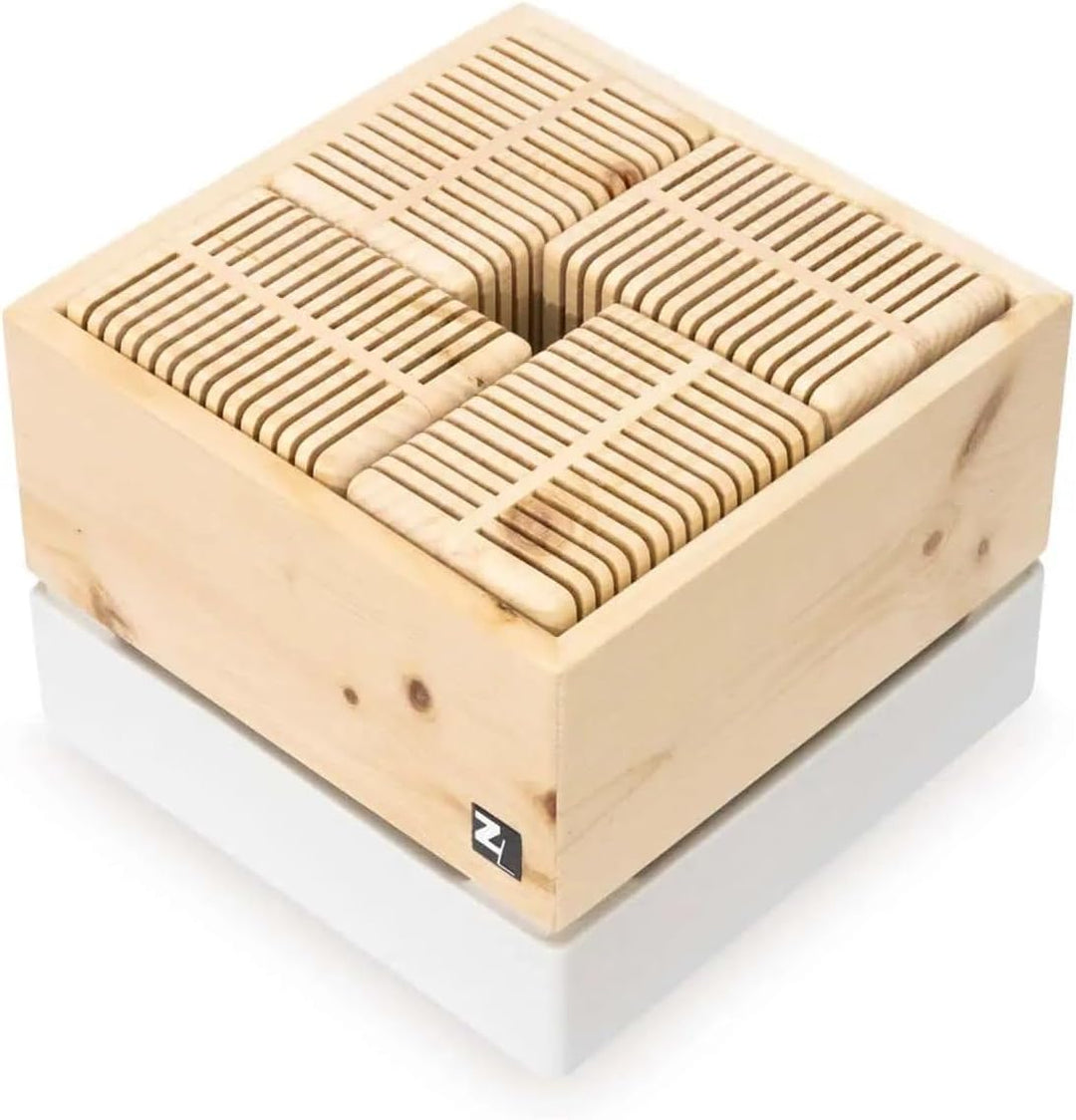 Zirben Familie I ZirbenLuftreiniger AURA PLUS Luftreiniger & Luftbefeuchter für Räume bis 40 m² I ge