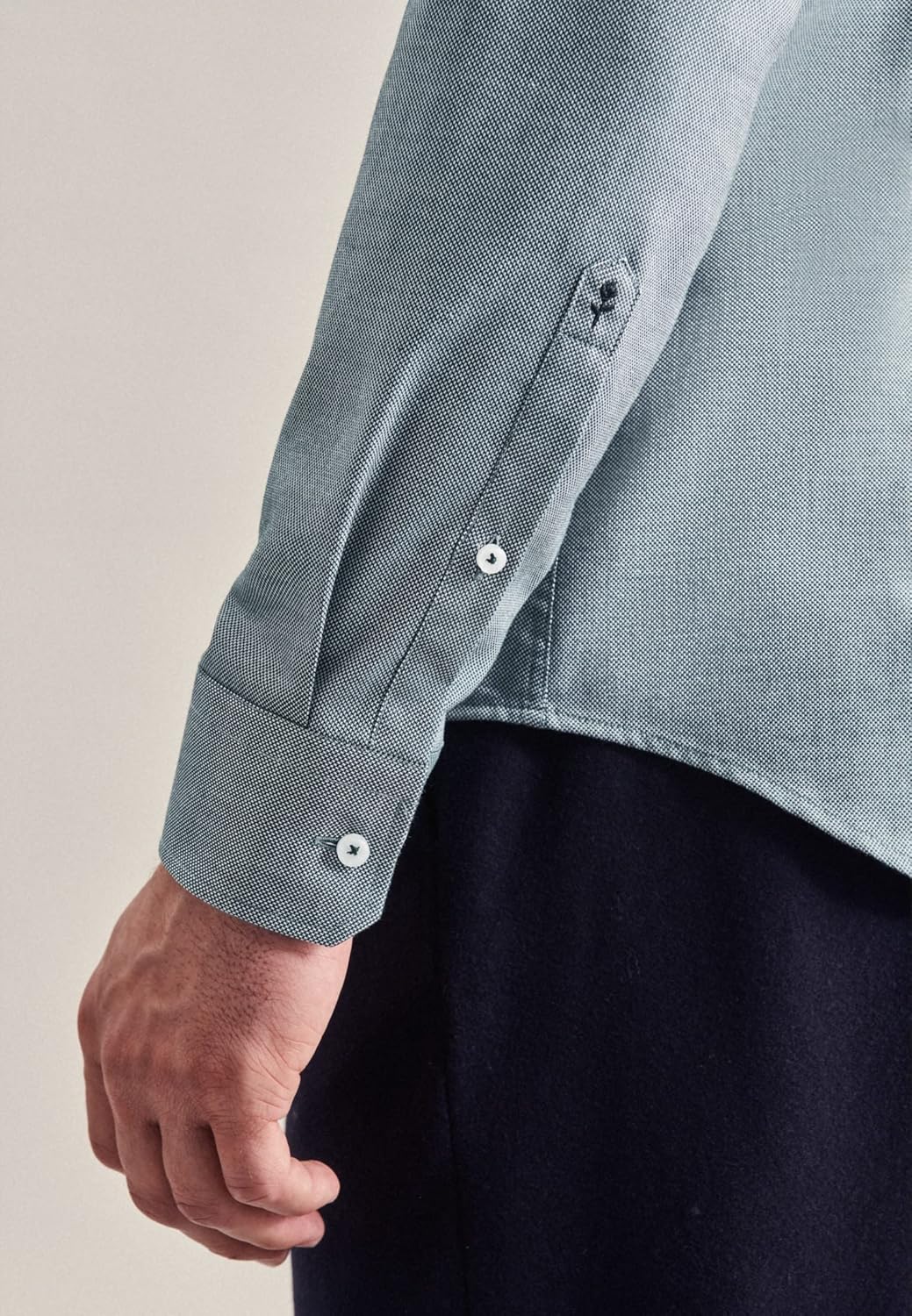 Seidensticker Herren Hemd 44 Dunkelgrün, 44 Dunkelgr&#xFC;n