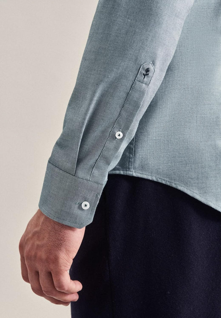 Seidensticker Herren Hemd 44 Dunkelgrün, 44 Dunkelgr&#xFC;n