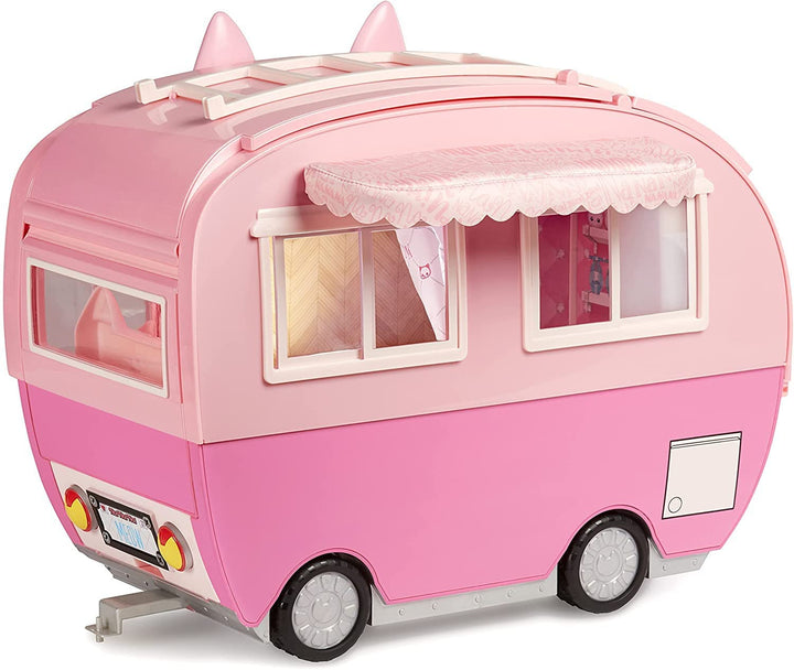 Na Na Na Surprise Kitty-Cat Camper - Pinkes Wohnmobil mit Katzenohren und -schwanz - 7 Spielbereiche