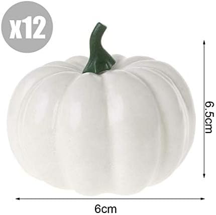 O-Kinee Kürbis Herbst Dekoration Draussen, 12 Stück DIY Kürbis Deko, Künstliche Pflanzen Kürbisse, W
