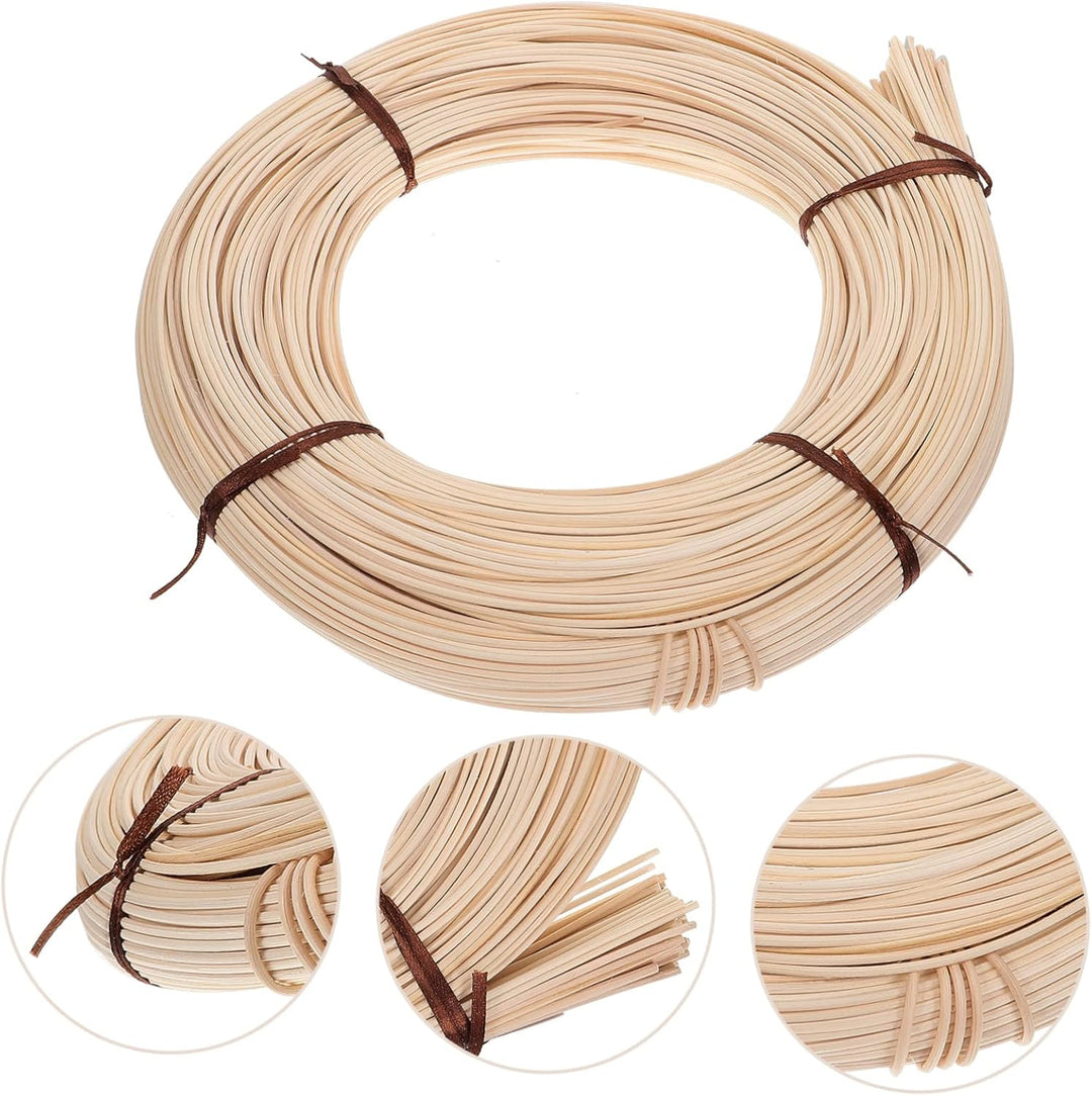 Happyyami Runder Schilfkeil 1 Rolle Geflochtenes Rattan Gurtkorb Rattan Weidengeflecht Rattanrohr Ha