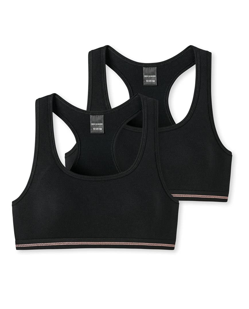 Schiesser 174857 Long Life RIPP Bustier 2er Pack Black 164