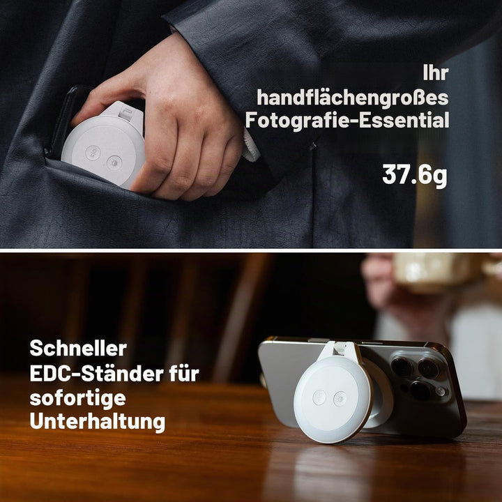 PGYTECH MagGlow Magnetisches Handy-Fülllicht, MagSafe Selfie-Licht, Tragbares Magnet-LED-Ringlicht m
